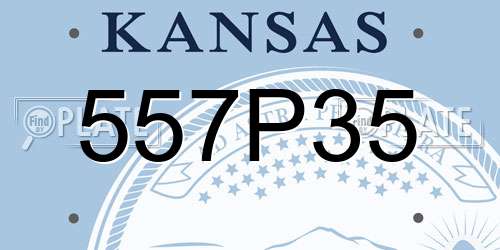 557P35 Kansas License Plate