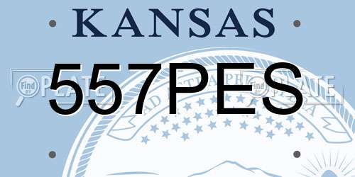 557PES Kansas License Plate
