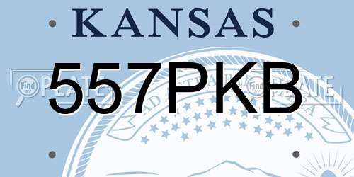 557PKB Kansas License Plate