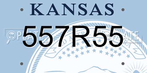 557R55 Kansas License Plate