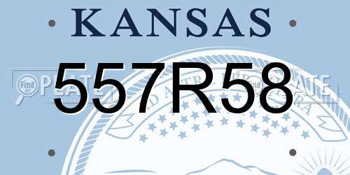 557R58 Kansas License Plate