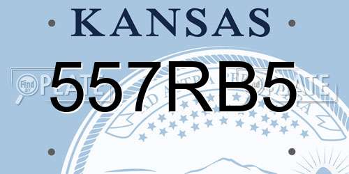 557RB5 Kansas License Plate