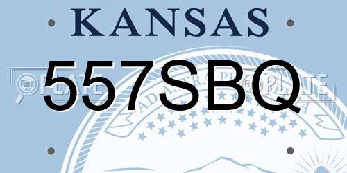 557SBQ Kansas License Plate