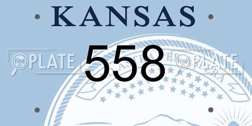 558 Kansas License Plate