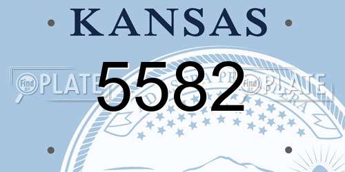 5582 Kansas License Plate