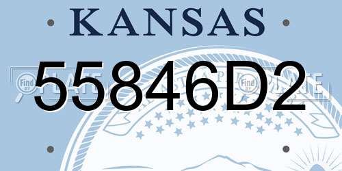 55846D2 Kansas License Plate