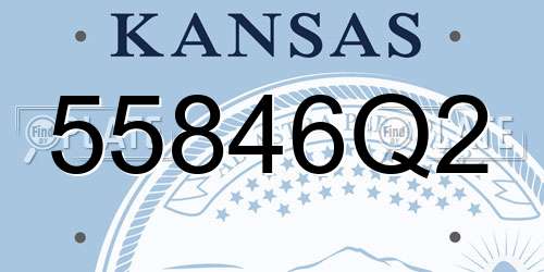 55846Q2 Kansas License Plate
