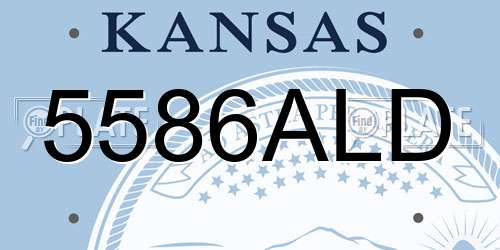 5586ALD Kansas License Plate