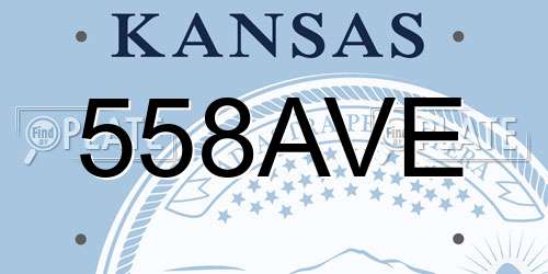 558AVE Kansas License Plate
