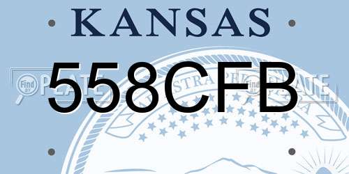 558CFB Kansas License Plate