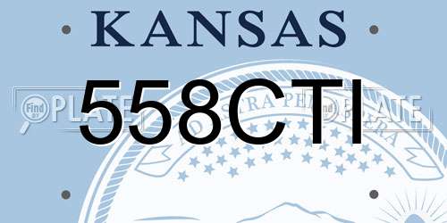 558CTI Kansas License Plate