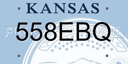 558EBQ Kansas License Plate