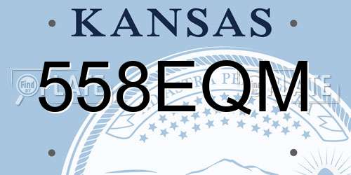 558EQM Kansas License Plate