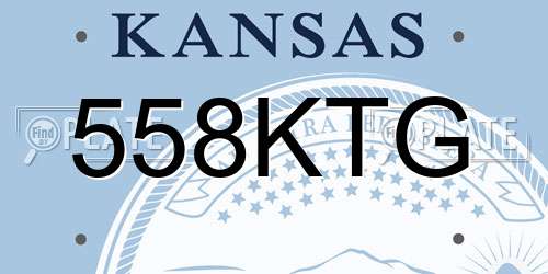 558KTG Kansas License Plate
