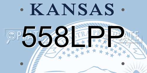 558LPP Kansas License Plate