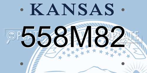 558M82 Kansas License Plate