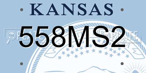 558MS2 Kansas License Plate