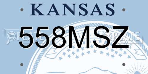 558MSZ Kansas License Plate