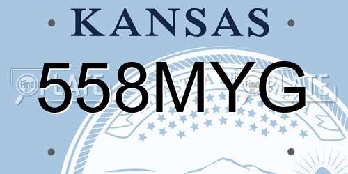 558MYG Kansas License Plate