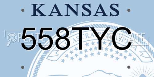 558TYC Kansas License Plate