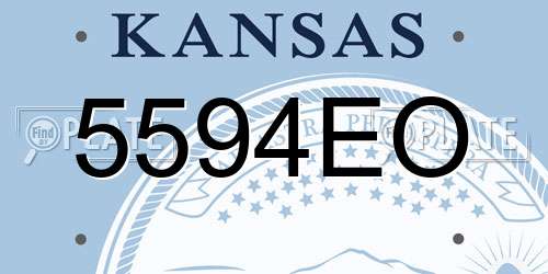 5594EO Kansas License Plate