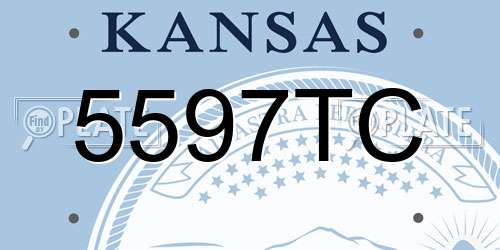 5597TC Kansas License Plate