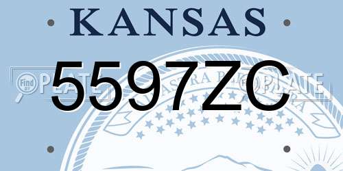 5597ZC Kansas License Plate