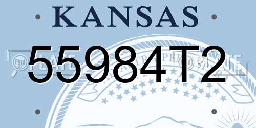 55984T2 Kansas License Plate
