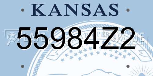 55984Z2 Kansas License Plate