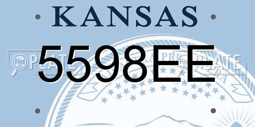5598EE Kansas License Plate