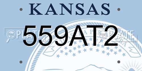 559AT2 Kansas License Plate