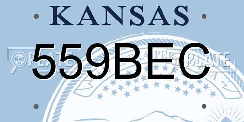 559BEC Kansas License Plate