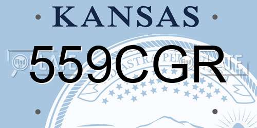 559CGR Kansas License Plate