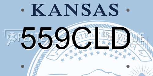 559CLD Kansas License Plate