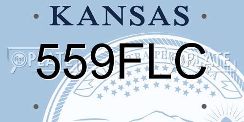 559FLC Kansas License Plate