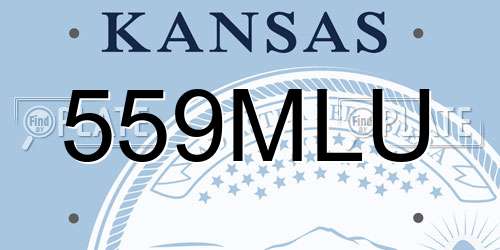 559MLU Kansas License Plate