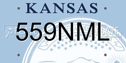 559NML Kansas License Plate