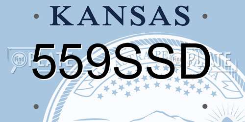 559SSD Kansas License Plate