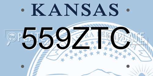 559ZTC Kansas License Plate