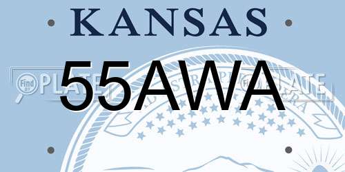 55AWA Kansas License Plate
