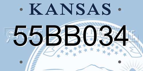 55BB034 Kansas License Plate