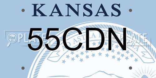 55CDN Kansas License Plate