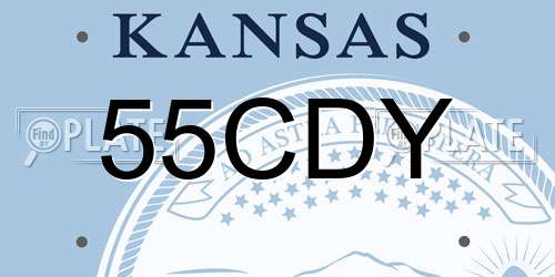 55CDY Kansas License Plate