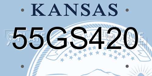 55GS420 Kansas License Plate