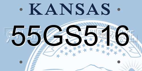 55GS516 Kansas License Plate