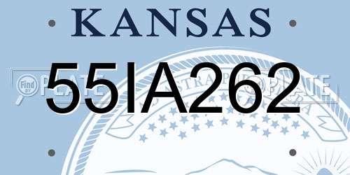 55IA262 Kansas License Plate