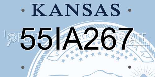 55IA267 Kansas License Plate