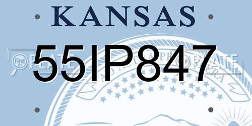 55IP847 Kansas License Plate