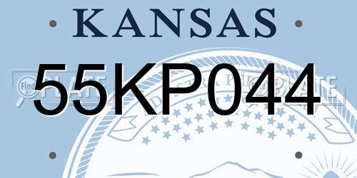 55KP044 Kansas License Plate
