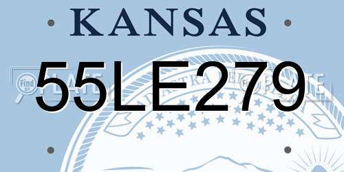55LE279 Kansas License Plate
